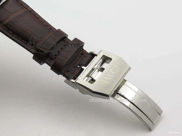 MIROTIME 0822 Cozy Pilot Chrono SS IW387802 V6F 1:1 Best Edition On Brown Leather Strap A 7323